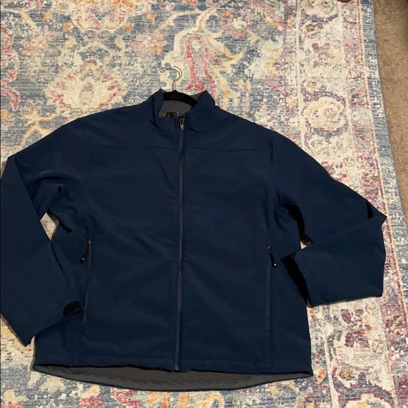 Navy Blue thermal Solaris jacket with pockets - Picture 3 of 9